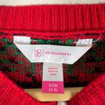 No Boundaries Ugly Christmas Sweater Juniors S Red Green Santa Reindeer Holiday Photo 4