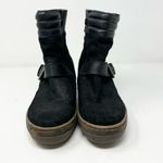 OTBT  Gordon Leather Hidden Wedge Sneakers Boots Black Size 6.5 Photo 3