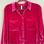 Anthropologie The Hadley Velvet Relaxed Buttondown Shirt by Pilcro Size 10 Photo 7