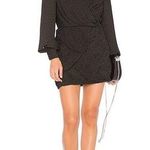 Free People  x Revolve Let's Dance Mini Dress Black Leopard Print Long Sleeve 4 Photo 0