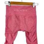 Alphalete Aero Leggings Seamless Compression Athletic Pants Rose Pink Medium Photo 5