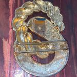 DAY LOR Vintage Enamel & Gold Tone Belt Buckle Gold Photo 5