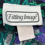 Vintage‎ Floral Open Shirt Jacket Black Purple Grandmacore Baggy Plus Size Rayon Photo 5