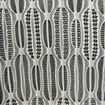 Samuel Dong Black/White Geometric Ruffle Neck Stretch Zip Up Cardigan Jacket M Black Size M Photo 8