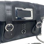 Dr. Martens Dr. Marten 11 Inch Piercing Black Leather Messenger Bag Silver Hardware Photo 1