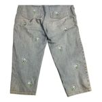 Quacker Factory Vintage The  Blue Jeans Womens Size 10 Floral Embroidered Cotton Photo 5