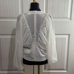 POL Womens‎  White Sheer Boho  Top Sz Small Zipper Closure Photo 1