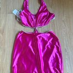 Azazie On the Cover Hot pint halter cutout satin mini Photo 0