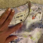 Lavender silky pleated peplum structured dress Size M Photo 2