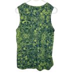 Title Nine Womens Athletic Tank Top Green Yellow Paisley Print Athletic Fit Photo 1