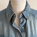 H&M  Blue Oversized Jean Shirt Jacket Denim XXS oversized fit Photo 3