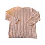 Vtg Polo Jeans Co Ralph Lauren Cable Knit Sweater Womans L Preppy Baby Pink Size L Photo 3