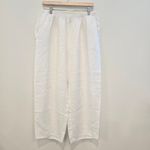 Flax  white linen wide leg cropped pants Lagenlook Minimalist Boho Photo 1