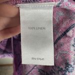 J Jill Love Linen Sleeveless Tank Dress Medium Tall MT Lavender Floral Pockets Purple Photo 6