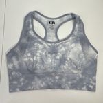 Gianni Bini Size L / XL Sport Bra Grey Tie Dye Seamless Racerback No Padding Photo 1