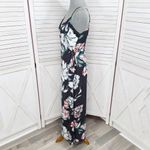 Philosophy Oversized Floral Faux Wrap Side Tie Sleeveless Maxi Slip Dress Blue 4 Photo 2