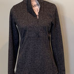 Kyodan  Women’s Small Mock Neck Pullover Sweater Gray Herringbone Tweed Photo 0