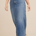 Maurice's M jeans by Maurice’s Split Front Denim Maxi Skirt Blue 14 NWOT Photo 0
