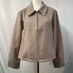 MELLODAY  Light Weight Zip Up Coat Pockets Collar Beige preppy neutral women’s XL Photo 1