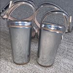 ASOS Hermione Silver Mirror Block Heel Sandals Photo 9