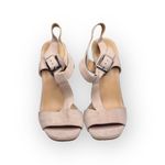 Halston Heritage ⌘ T Strap Ankle Strap Heeled Open Toe Sandals ⌘ Pink Suede ⌘ 9M Photo 8