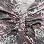 Vintage Y2K New York & Company grey & pink floral long sleeve top size small Photo 4