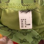 Y2K Floral Mesh Overlay Bodycon Mini Skirt‎ Lettuce Trim Green Size Medium Photo 5