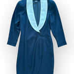 Gillian Vintage 80s Black Blazer Wrap Cocktail Dress Size 10 Photo 0