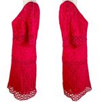 Laundry by Shelli Segal Dress 8 Red Lace Lined Floral Photo 3