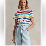 Ralph Lauren Polo Riviera Stripe Coastal Preppy T-Shirt Logo Sporty Collegiate Photo 5