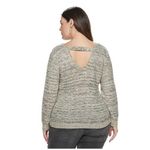 Kohls Evri Deep V-neck Open Back Sweater Photo 1