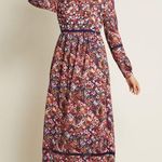 Modcloth [] Ravishing Matters Floral Print Daisy Appliques Maxi Dress Pockets 1X Photo 0