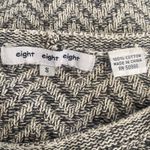 eight eight eight  Gray Chevron Knit Sweater Size S Photo 5