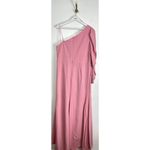 Mac Duggal One Shoulder Puff Sleeve Gown in Rose Pink Size US 14 Photo 6