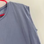 Eileen Fisher  Tunic Top Size Small High Slits Boxy Stretch Blue Lagenlook Cotton Photo 4