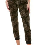 Johnny Was Johnny Wash Black Brown Zuri Butterfly Print Velour‎ Jogger Pants Photo 0
