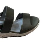 Eileen Fisher Winnie olive green tumbled leather wedge espadrilles shoes Sz 9 Photo 12