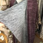 Umgee mixed leopard purple/gray colorblock ruffle sleeve oversized cardigan Photo 2