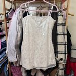 Edikted  Ibiza Sequin Minidress Size Large Cream White Photo 10