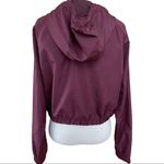 Zine Jaynie Burgundy Crop Windbreaker Jacket Size M Purple Size M Photo 6