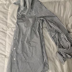 Nordstrom Rack Black and white stipe button down blouse Photo 0