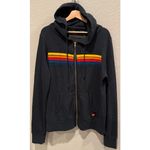Aviator Nation  5-Stripe Zip Hoodie Size Large Photo 12