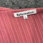 Reformation  Dusty Rose Rust Benedict Sweater Ribbed Midi Maxi Dress Size XL Photo 6