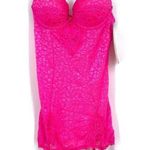 Seven Til’ Midnight‎ Lingerie Set Pink lace Garter & Thong small NWT Photo 0