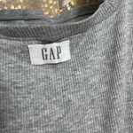 GapBody Heather Gray Cotton Ribbed Thong Bodysuit Large NWT Photo 4