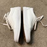  White Leather Old Skool Vans Size 6.5 Photo 2