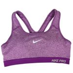 Nike Pro Classic Padded Sports Bra Sz Medium Purple Swoosh Photo 2