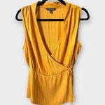 Banana Republic Mustard Yellow Wrap Sleeveless Top – Size M (NWOT) Photo 7