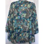 IC By Connie K Jacket Women's XL Asymmetric Hem Floral Mesh Weave Cardigan Photo 7
