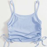 Urban Outfitters Baby Blue Drawstring Cropped Cami Tank  Photo 0